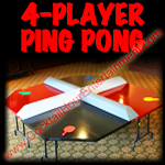 florida arcade game 4-player ping pong or regular ping pong table